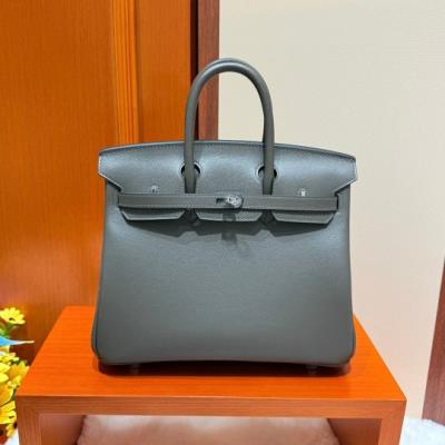 cheap quality Hermes Birkin 25 Swift 8F Etain PHD